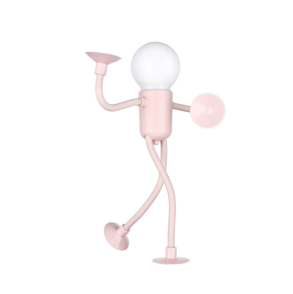 Changeable Shape Funny Sportsman Night Light Versatile Lamp Creative Funny Quirky Button Battery Desk Lamp Ornament Vacuum Suction - Image 4