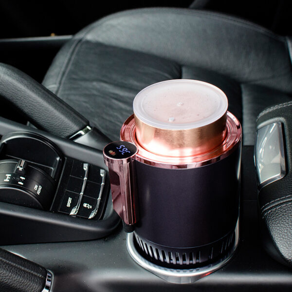 2 In1 Car Heating Cooling Cup 12V Smart Car Cup Holder Digital Temperature Display Drink Cup Warmer Cooler Mini Car Refrigerator - Image 3