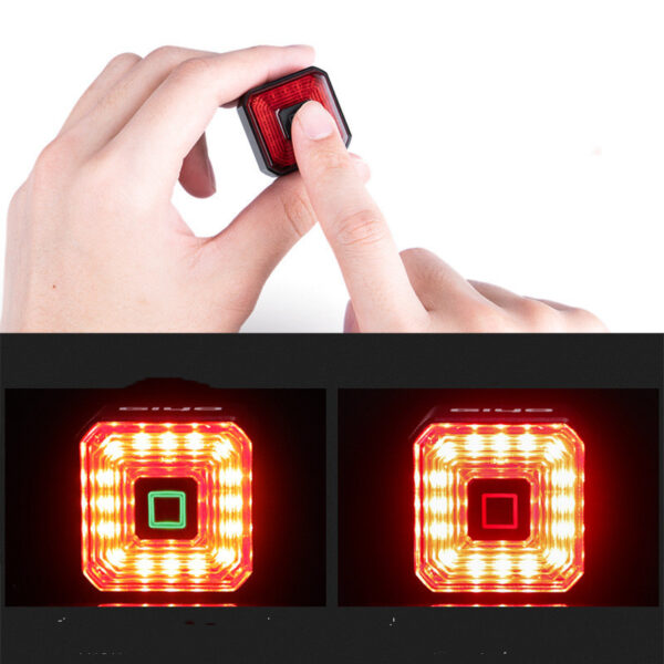 GIYO Bicycle Smart Brake Charging Glare Taillight - Image 2