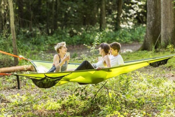 Multi-Person Hammock Three Point Design Portable Hammock Multi-functional Triangle Aerial Mat - Image 2