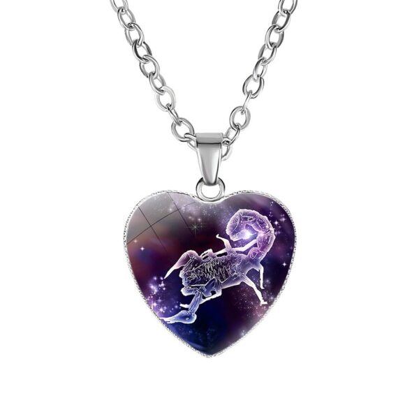 Women's Zodiac Heart Pendant Necklace - Image 6