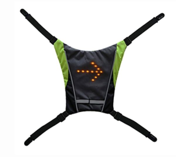 USB Rechargeable Reflective Vest Backpack with LED Turn Signal Light Remote Control Outdoor Sport Safety Bag Gear for Cycling - Image 5