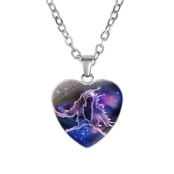 Women's Zodiac Heart Pendant Necklace - Image 2