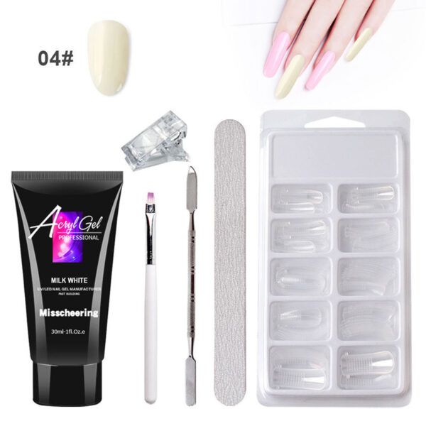 Painless Extension Gel Nail Art Without Paper Holder Quick Model Painless Crystal Gel Set - Image 7