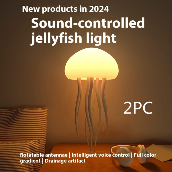 Jellyfish Mood Lamp LED Jellyfish Night Light Portable Jellyfish Lamp Jellyfish Decorations Smart Table Lamp For Bedside Desk - Image 8