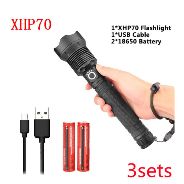 USB Charging Zoom P50 Flashlight - Image 9