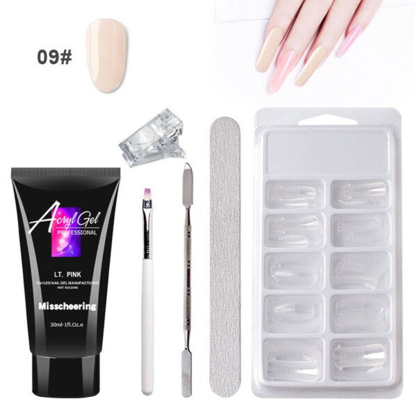 Painless Extension Gel Nail Art Without Paper Holder Quick Model Painless Crystal Gel Set - Image 4