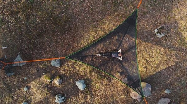 Multi-Person Hammock Three Point Design Portable Hammock Multi-functional Triangle Aerial Mat - Image 8