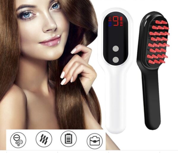 Electric Head Massager Magnetic Therapy Hair Growth Comb Blue Red Light Scalp Massage Brush Relieve Fatigue Pressure LED Display - Image 6