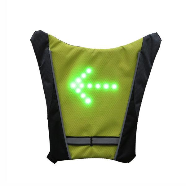 USB Rechargeable Reflective Vest Backpack with LED Turn Signal Light Remote Control Outdoor Sport Safety Bag Gear for Cycling - Image 4