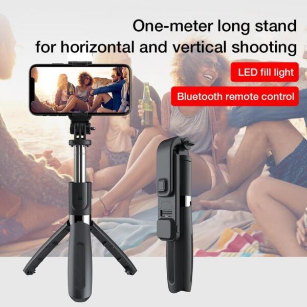 Compatible with Apple, Bluetooth Selfie Stick Mobile Remote Control Tripod - Image 10