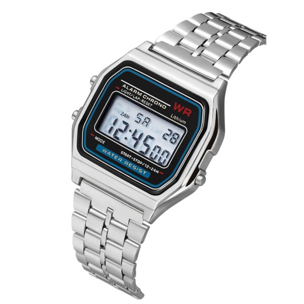 WR F91W Steel Band Electronic Watch - Image 6