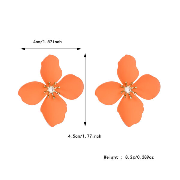 Colorful Flower Stud Earrings European And American Summer High Sense - Image 2